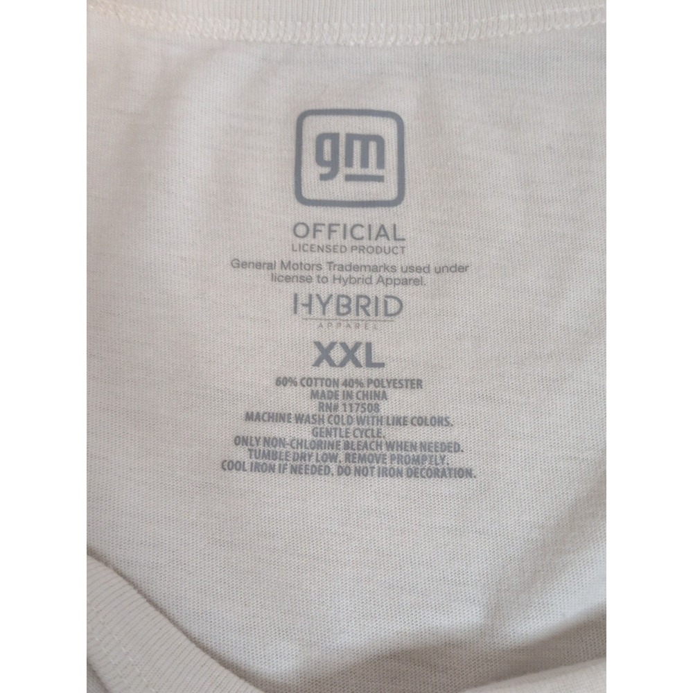 GM T-Shirt Women's Chevrolet Corvette Stingray 1976 Racing Logo Car XXL Ivory - Picture 5 of 5